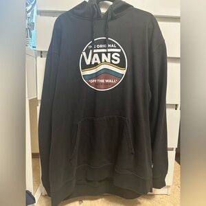 Vans Black Hoodie with Logo Design